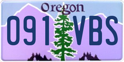 OR license plate 091VBS