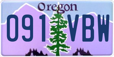 OR license plate 091VBW