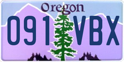OR license plate 091VBX