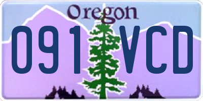 OR license plate 091VCD