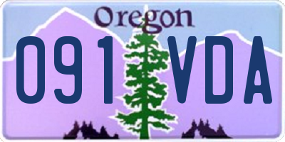 OR license plate 091VDA