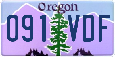 OR license plate 091VDF
