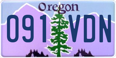 OR license plate 091VDN