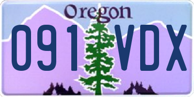 OR license plate 091VDX