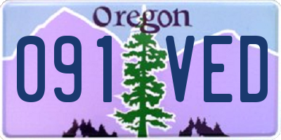 OR license plate 091VED