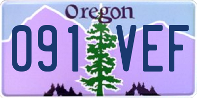 OR license plate 091VEF