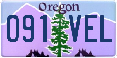 OR license plate 091VEL