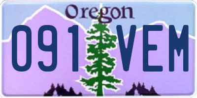 OR license plate 091VEM