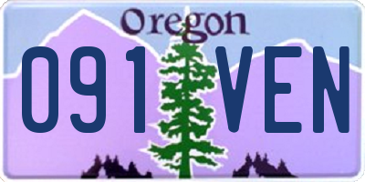 OR license plate 091VEN
