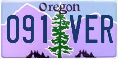 OR license plate 091VER