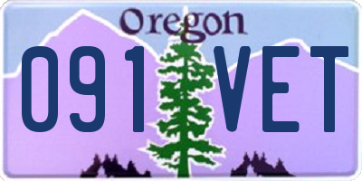 OR license plate 091VET