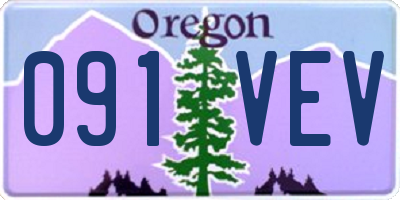 OR license plate 091VEV