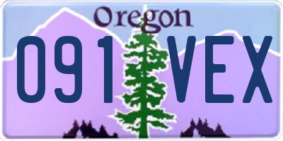 OR license plate 091VEX