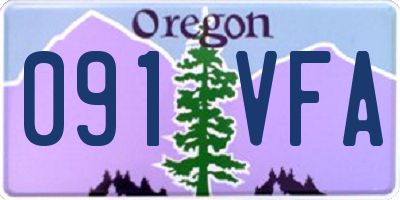 OR license plate 091VFA