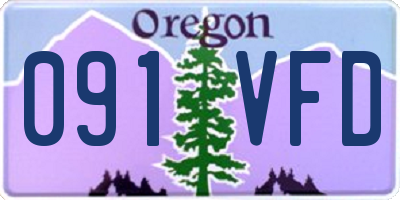 OR license plate 091VFD