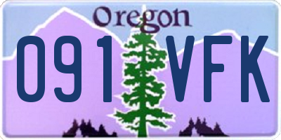 OR license plate 091VFK