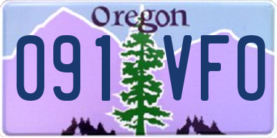OR license plate 091VFO
