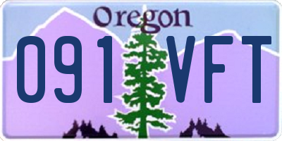 OR license plate 091VFT