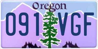 OR license plate 091VGF
