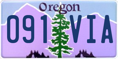 OR license plate 091VIA