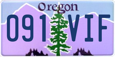 OR license plate 091VIF