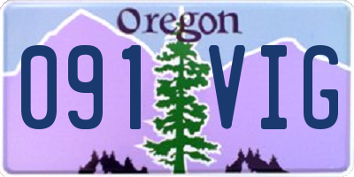 OR license plate 091VIG
