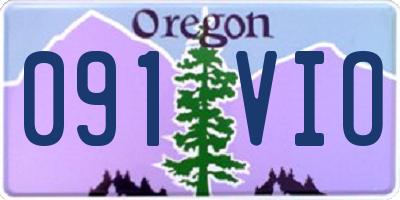OR license plate 091VIO