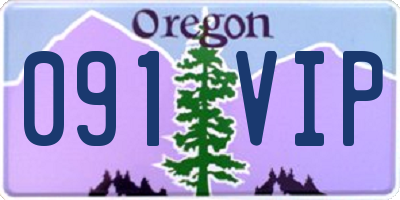 OR license plate 091VIP