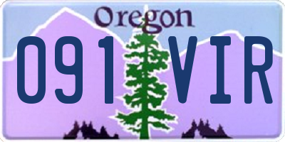 OR license plate 091VIR