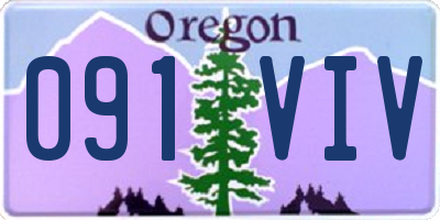 OR license plate 091VIV
