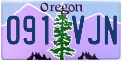 OR license plate 091VJN