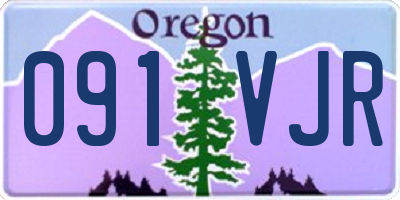 OR license plate 091VJR