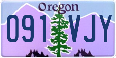 OR license plate 091VJY
