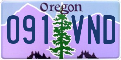 OR license plate 091VND