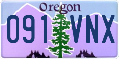OR license plate 091VNX