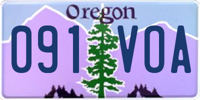 OR license plate 091VOA