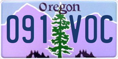 OR license plate 091VOC