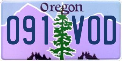 OR license plate 091VOD