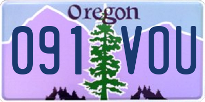 OR license plate 091VOU