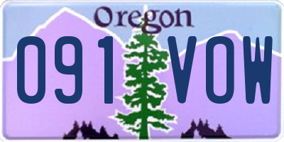 OR license plate 091VOW