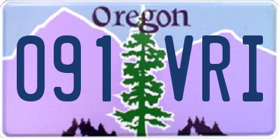 OR license plate 091VRI