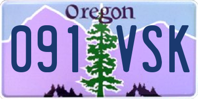 OR license plate 091VSK