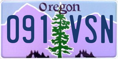 OR license plate 091VSN