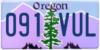 OR license plate 091VUL