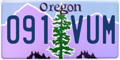 OR license plate 091VUM