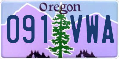 OR license plate 091VWA