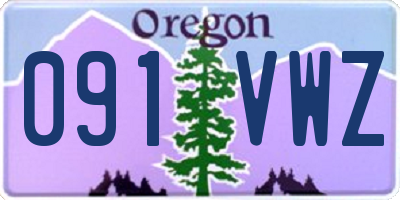 OR license plate 091VWZ