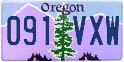 OR license plate 091VXW