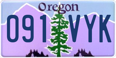 OR license plate 091VYK