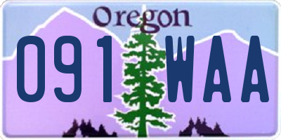 OR license plate 091WAA